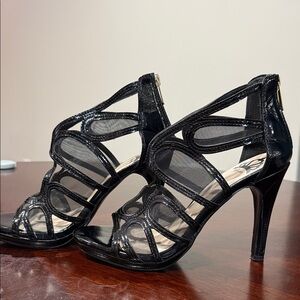 Fergalicious Black Strappy Heels